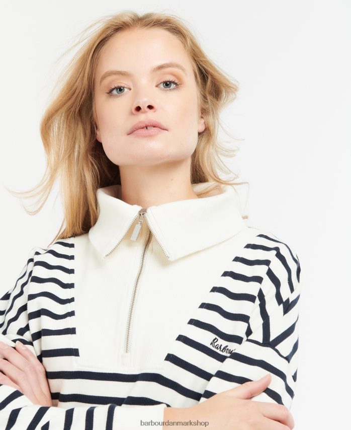 sky/marine stribe kendra sweatshirt BR2BR21991 Kvinder Barbour tøj