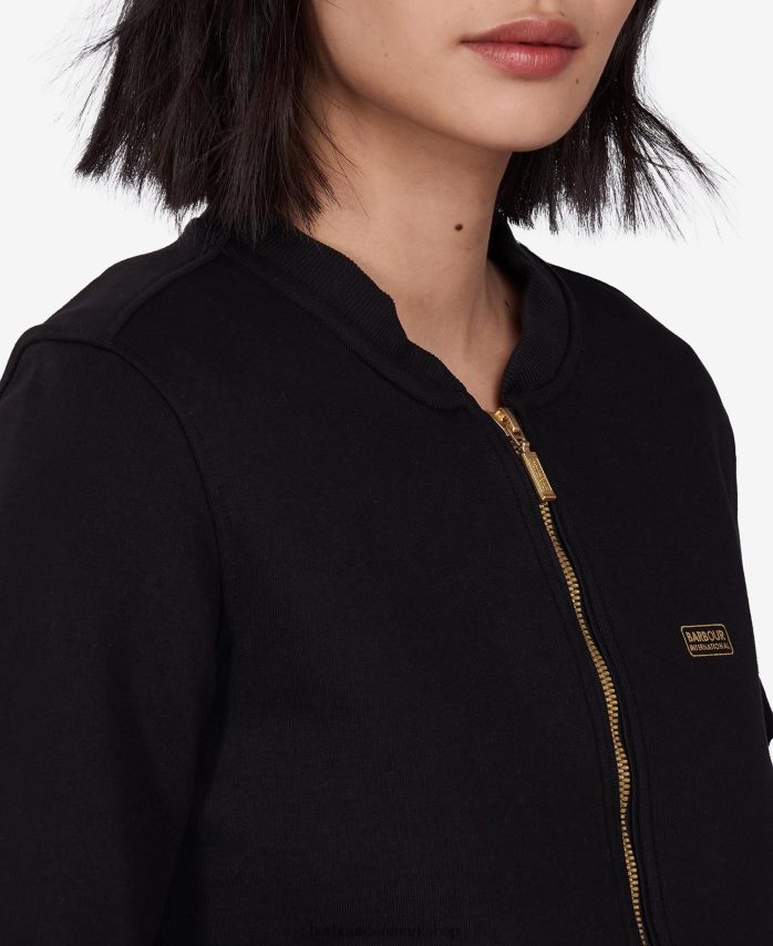sort magna sweatshirt med lynlås BR2BR21997 Kvinder Barbour tøj