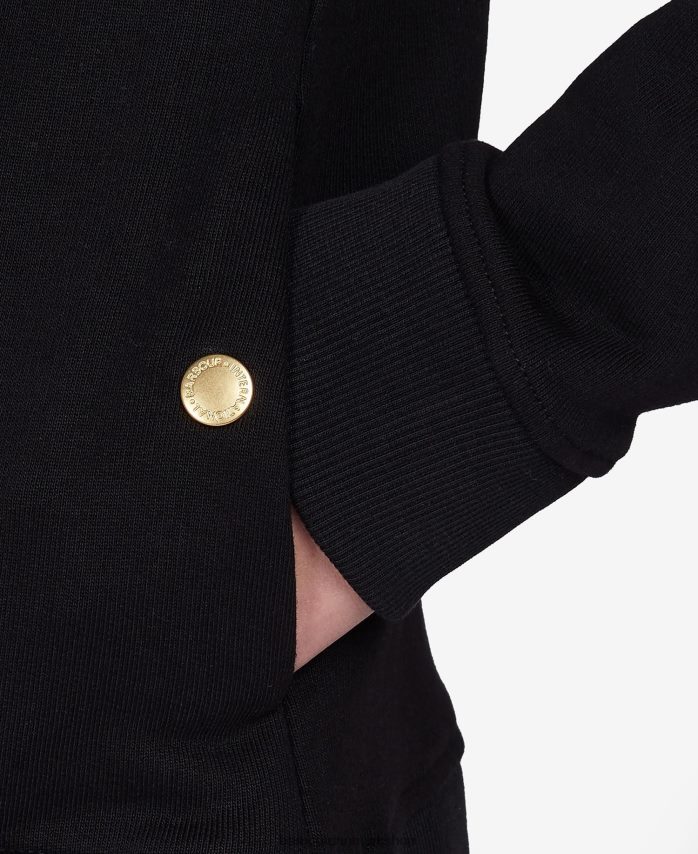 sort magna sweatshirt med lynlås BR2BR21997 Kvinder Barbour tøj