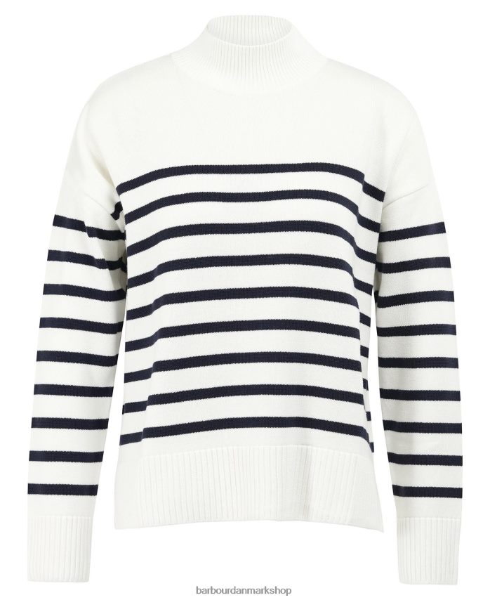ecru stribe perlestrikket trøje BR2BR21933 Kvinder Barbour tøj