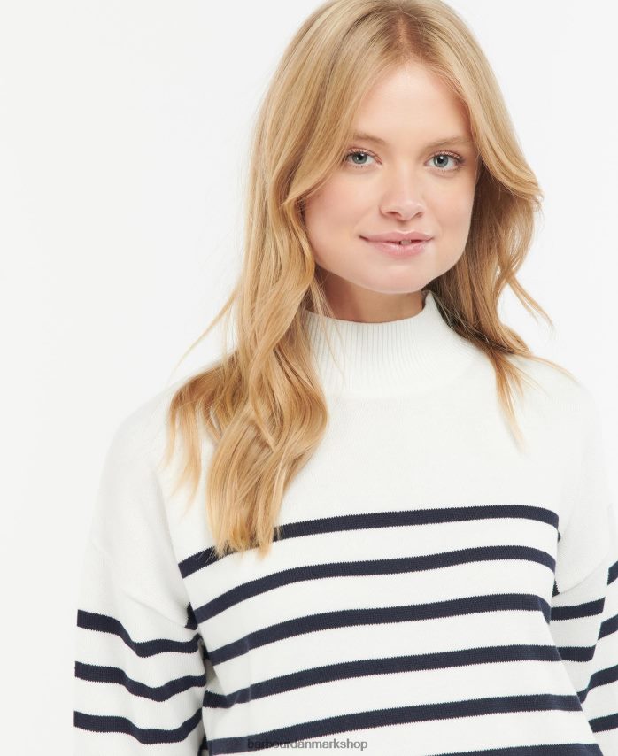 ecru stribe perlestrikket trøje BR2BR21933 Kvinder Barbour tøj