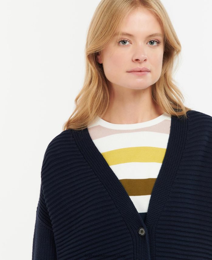 flåde stitch guernsey button cardigan BR2BR21936 Kvinder Barbour tøj