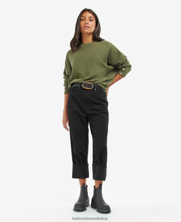 midnatsgrøn kubicansk jumper BR2BR21962 Kvinder Barbour tøj