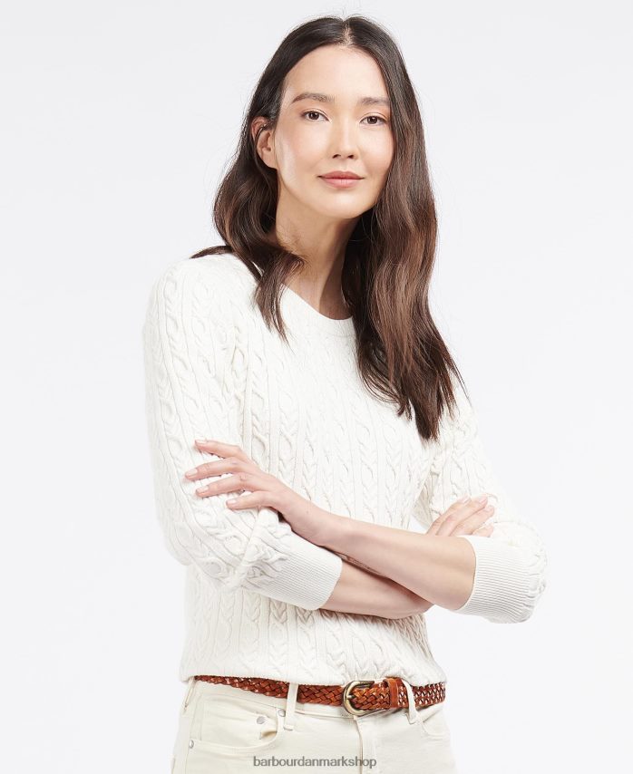 off white hampton strik BR2BR21953 Kvinder Barbour tøj