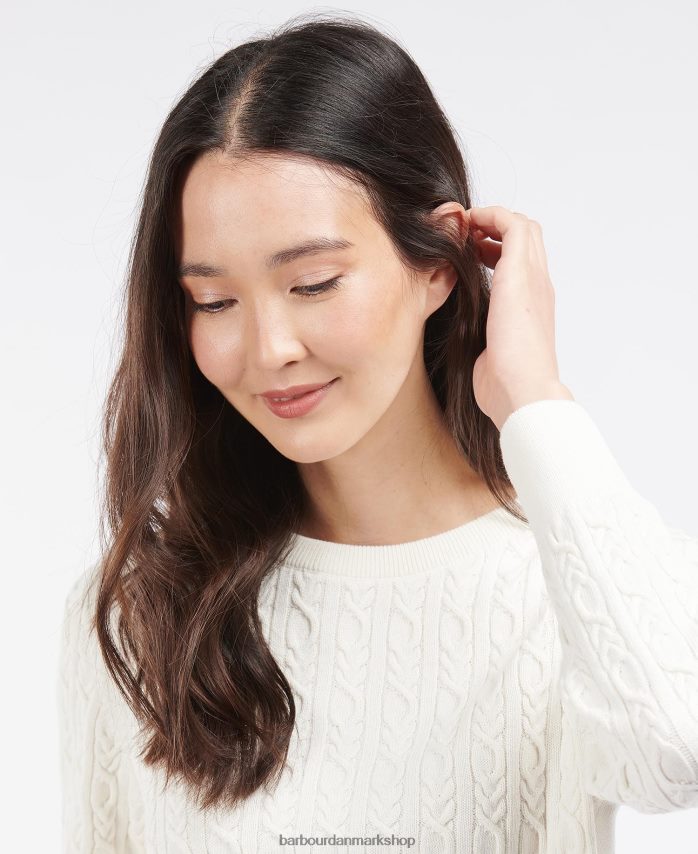 off white hampton strik BR2BR21953 Kvinder Barbour tøj