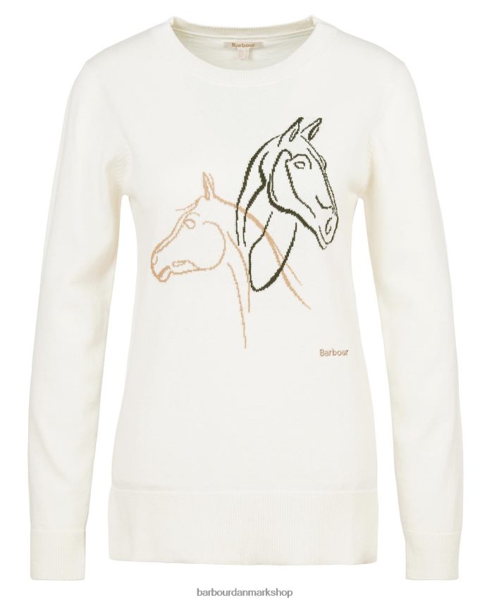 off white lyng strikket trøje BR2BR21925 Kvinder Barbour tøj