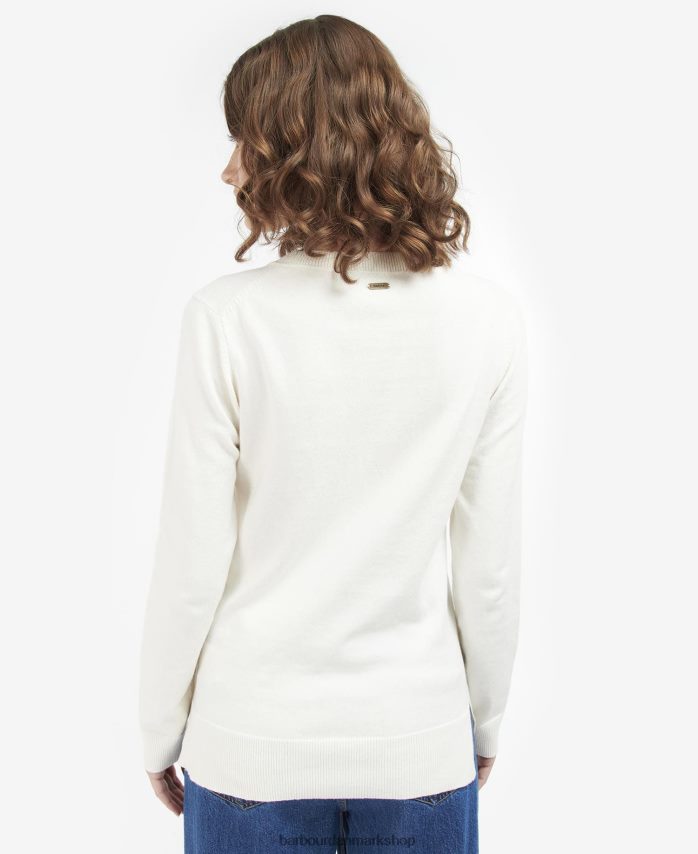 off white lyng strikket trøje BR2BR21925 Kvinder Barbour tøj