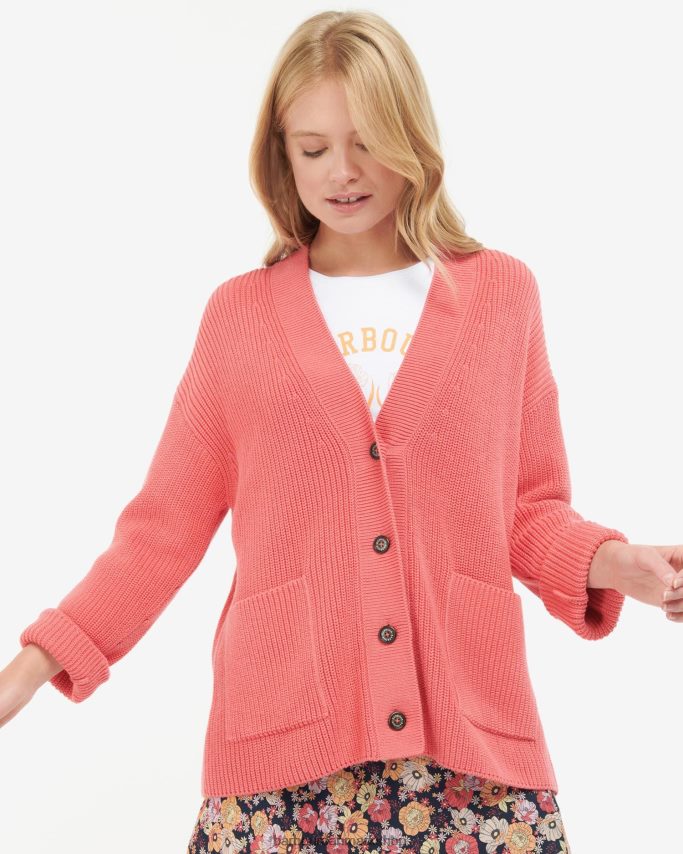 pink punch ferryside strik cardigan BR2BR21932 Kvinder Barbour tøj