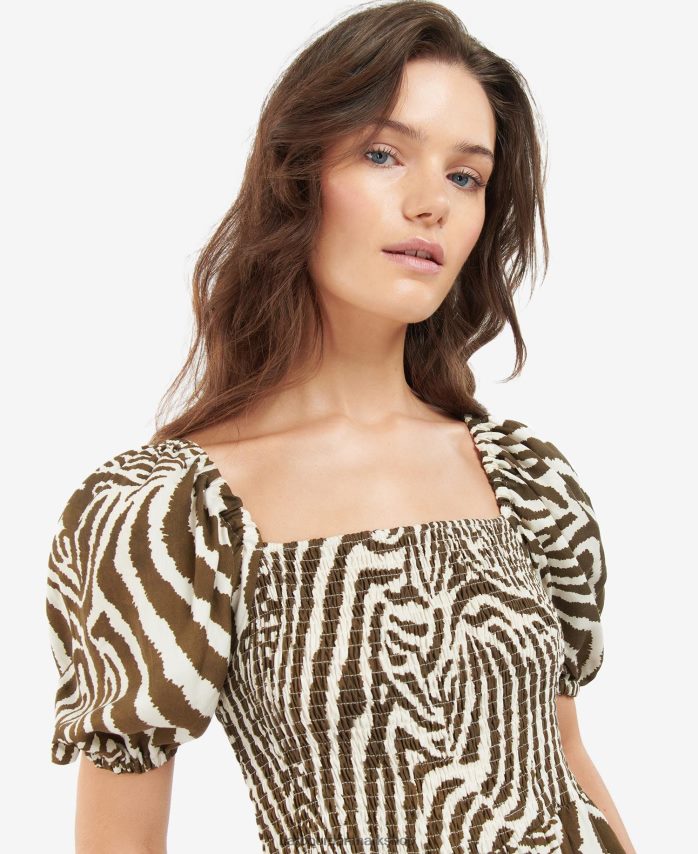 equus kakao martello kjole BR2BR21856 Kvinder Barbour x House of Hackney tøj