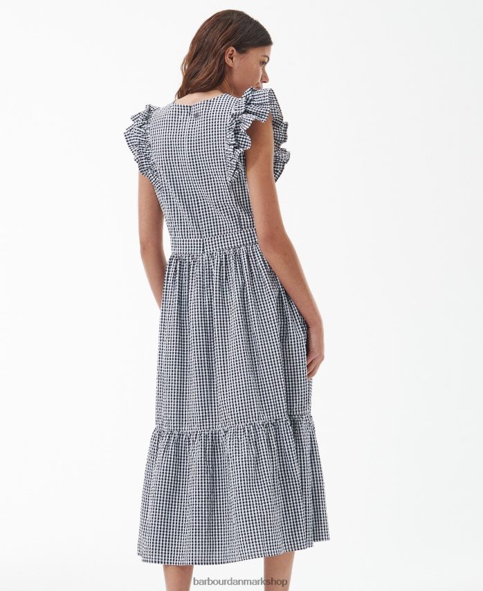 flådetjek tidsel midikjole BR2BR21829 Kvinder Barbour tøj