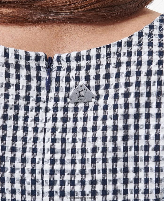 flådetjek tidsel midikjole BR2BR21829 Kvinder Barbour tøj