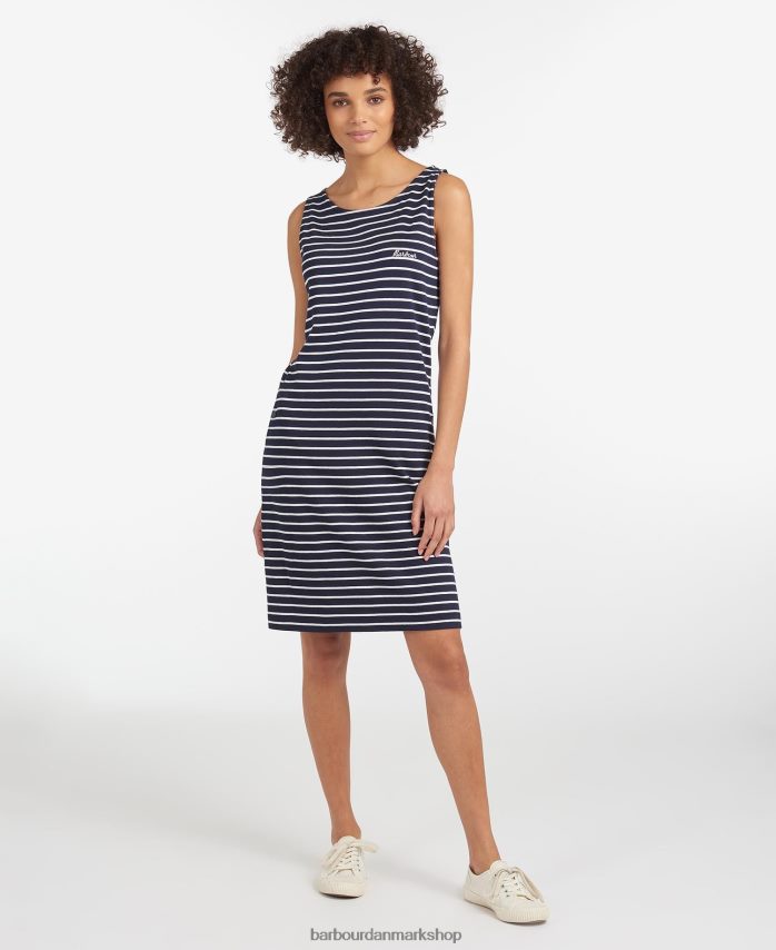 hvid/marineblå dalmore stribet kjole BR2BR21826 Kvinder Barbour tøj