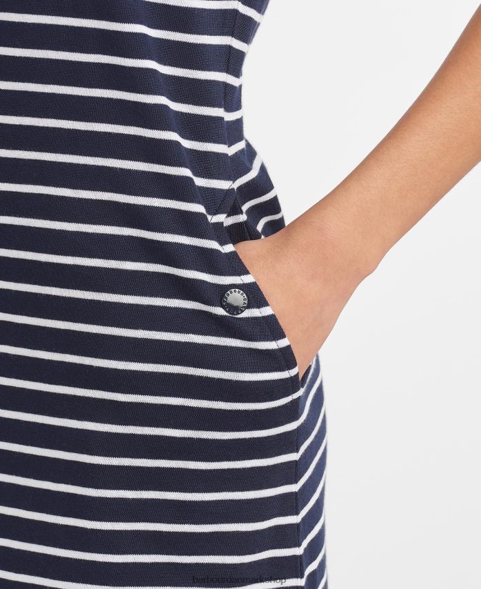 hvid/marineblå dalmore stribet kjole BR2BR21826 Kvinder Barbour tøj