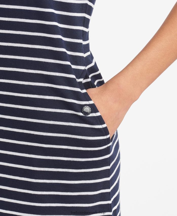 hvid/marineblå dalmore stribet kjole BR2BR21826 Kvinder Barbour tøj