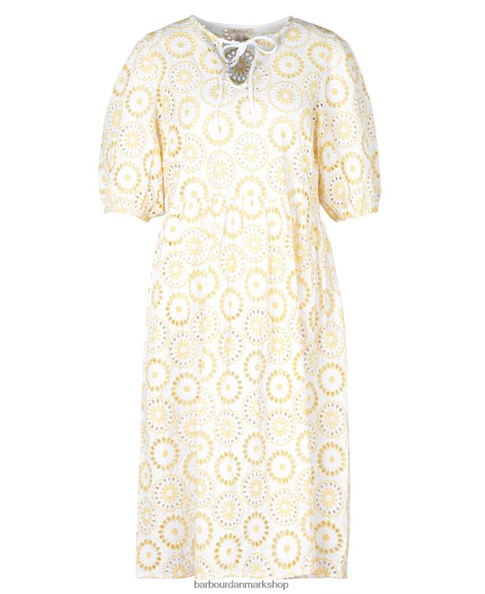 hvid/solopgangsgul edis kjole BR2BR21823 Kvinder Barbour tøj