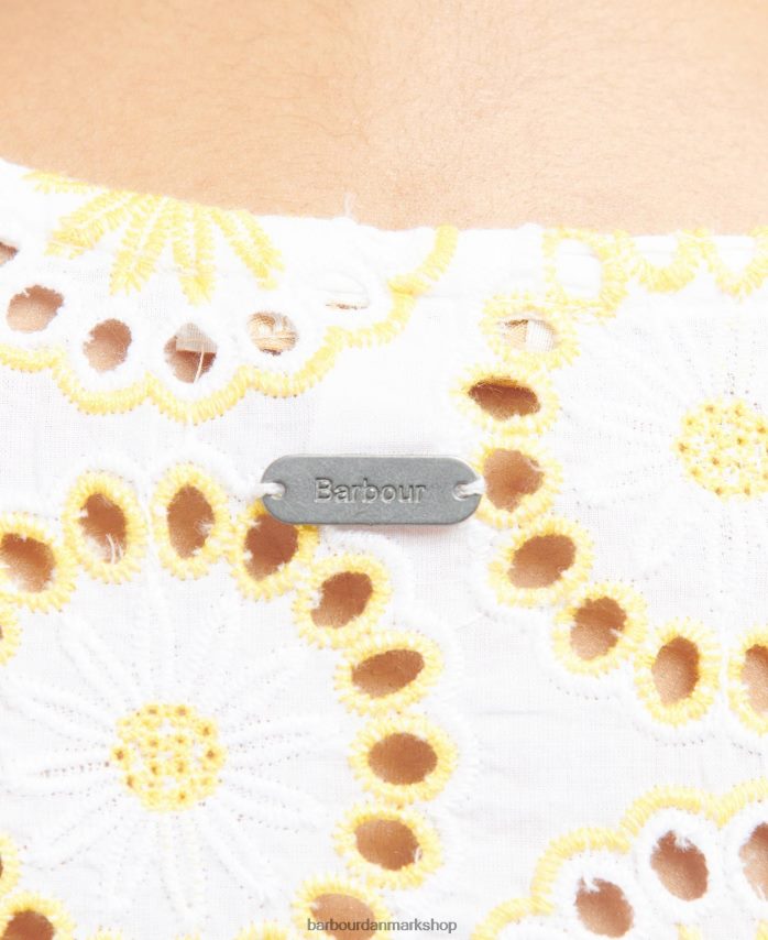 hvid/solopgangsgul edis kjole BR2BR21823 Kvinder Barbour tøj