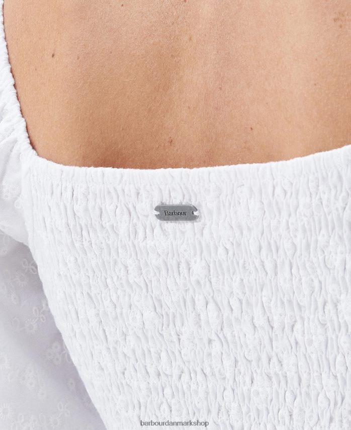 klassisk hvid areca midikjole BR2BR21825 Kvinder Barbour tøj