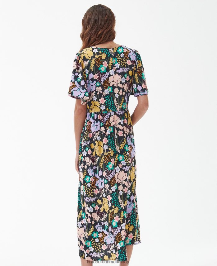 klassisk multi akantus maxi kjole BR2BR21837 Kvinder Barbour tøj