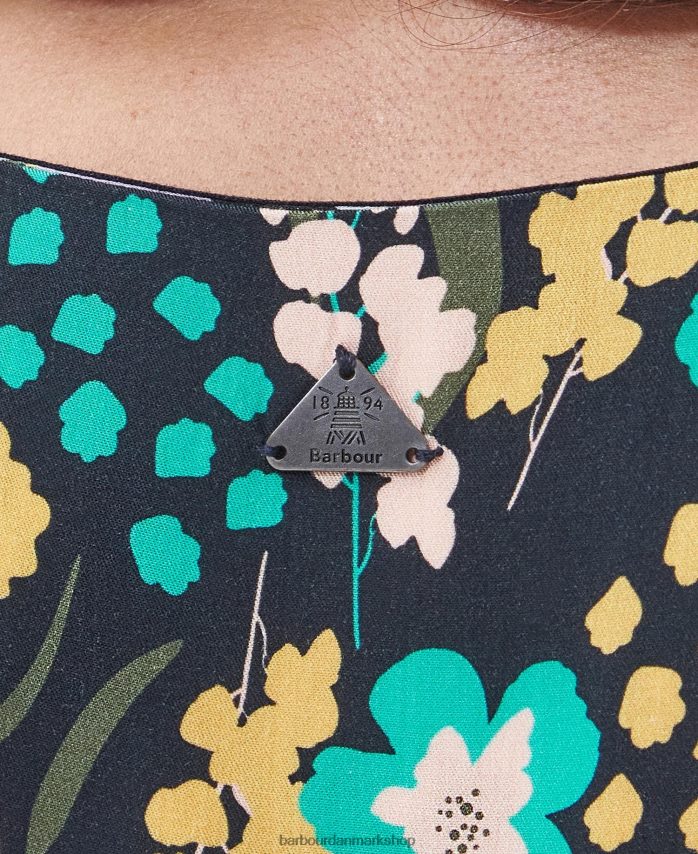 klassisk multi akantus maxi kjole BR2BR21837 Kvinder Barbour tøj