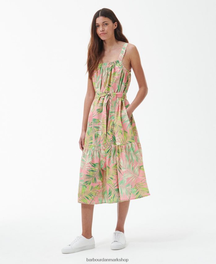 klassisk multi papyrus midikjole BR2BR21836 Kvinder Barbour tøj