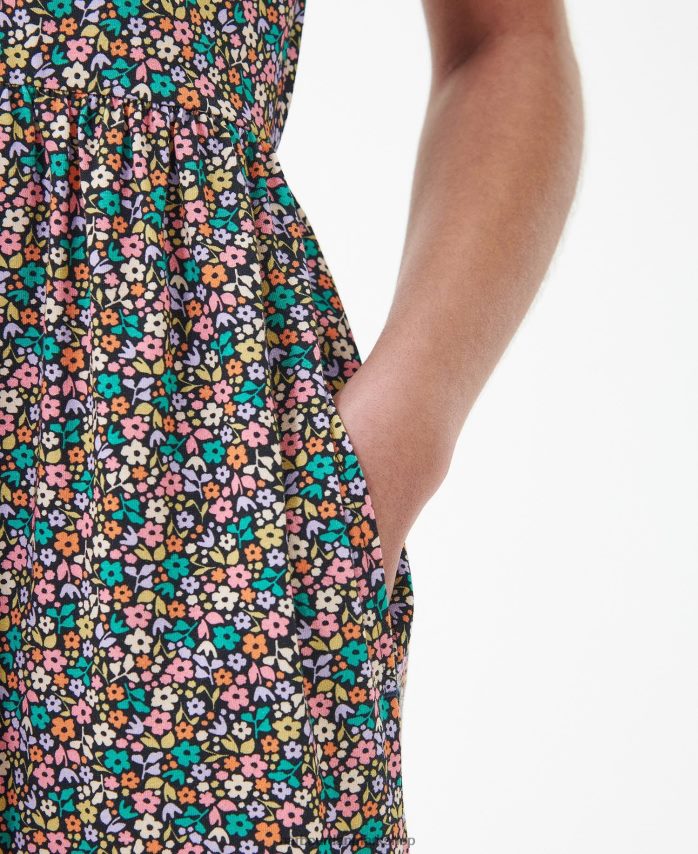 klassisk multi stedmoderblomst midikjole BR2BR21814 Kvinder Barbour tøj