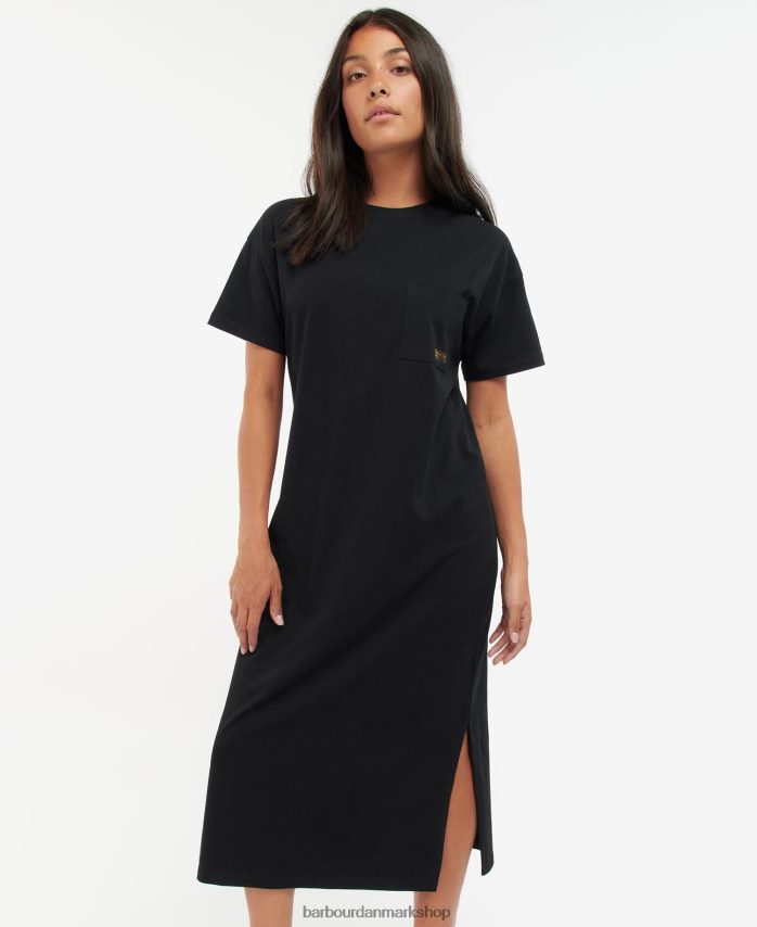 klassisk sort Reign t-shirt kjole BR2BR21855 Kvinder Barbour tøj