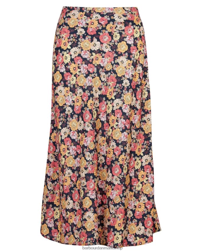 marineblå blomster koraline nederdel BR2BR21827 Kvinder Barbour tøj