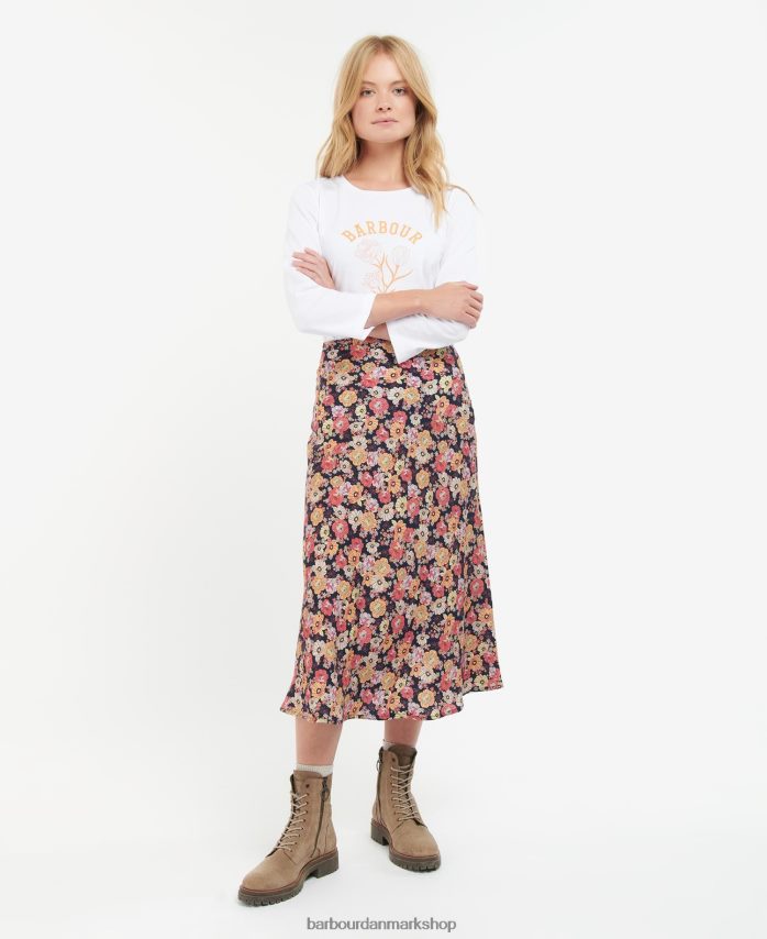 marineblå blomster koraline nederdel BR2BR21827 Kvinder Barbour tøj