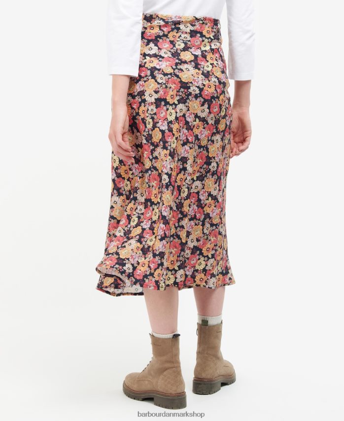marineblå blomster koraline nederdel BR2BR21827 Kvinder Barbour tøj