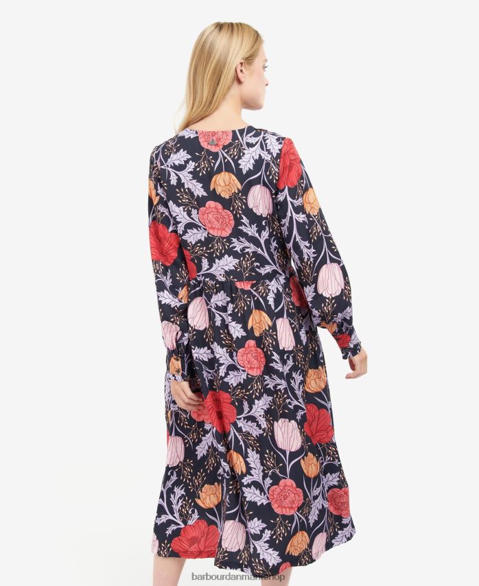 marineblå blomster nahla kjole BR2BR21864 Kvinder Barbour tøj