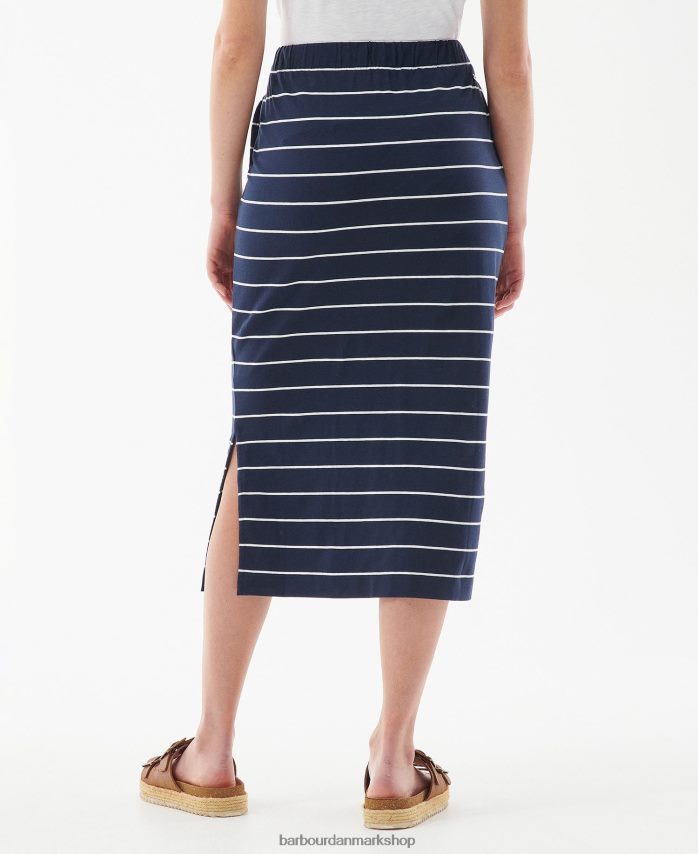 marineblå stribe overland nederdel BR2BR21904 Kvinder Barbour tøj
