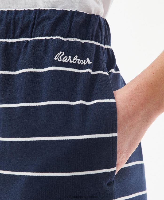 marineblå stribe overland nederdel BR2BR21904 Kvinder Barbour tøj