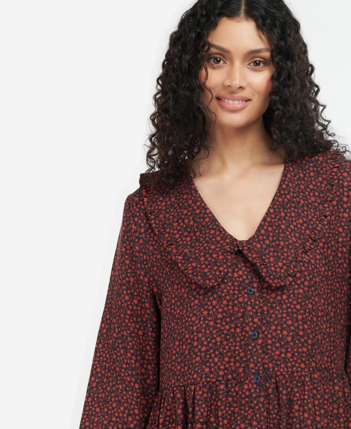 multi-blomstret anglesey kjole BR2BR21876 Kvinder Barbour tøj