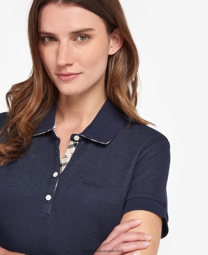 navy/indigo tartan polo kjole BR2BR21898 Kvinder Barbour tøj