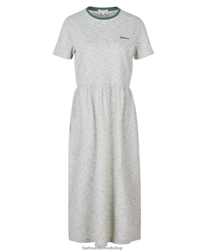oliven/hvid ellewood kjole BR2BR21830 Kvinder Barbour tøj