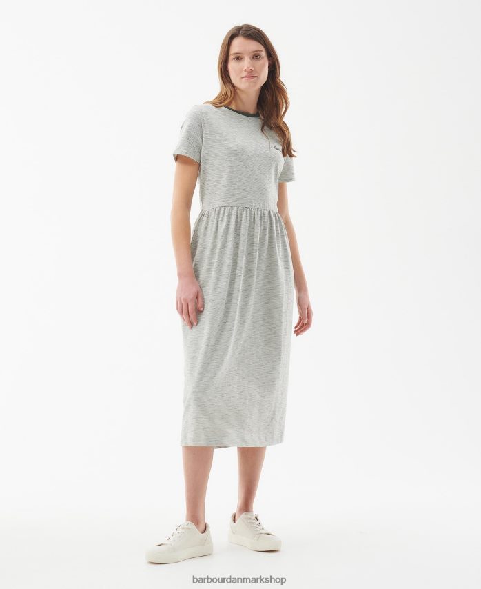 oliven/hvid ellewood kjole BR2BR21830 Kvinder Barbour tøj