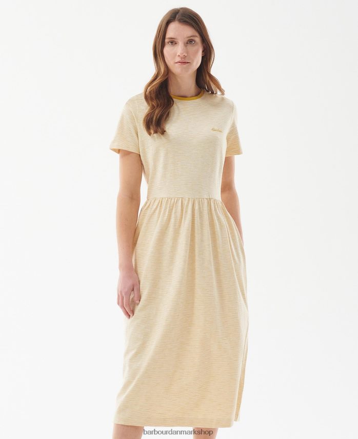 oliven/hvid ellewood kjole BR2BR21831 Kvinder Barbour tøj