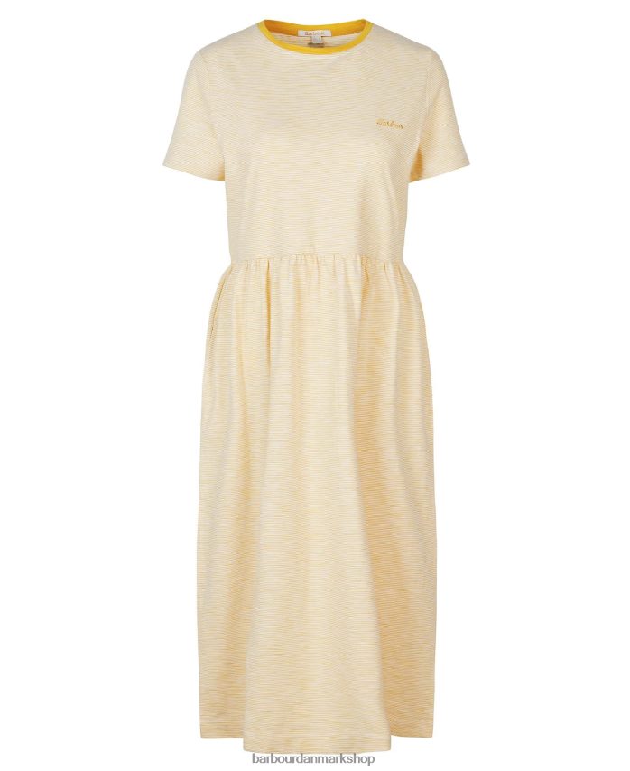 oliven/hvid ellewood kjole BR2BR21831 Kvinder Barbour tøj