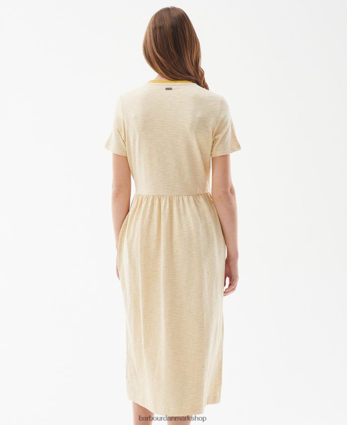 oliven/hvid ellewood kjole BR2BR21831 Kvinder Barbour tøj