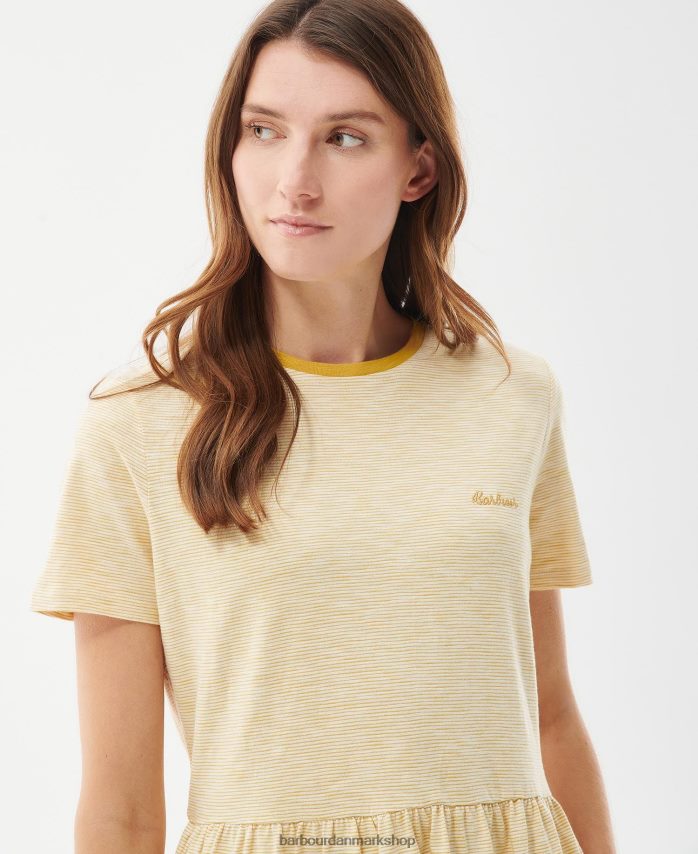 oliven/hvid ellewood kjole BR2BR21831 Kvinder Barbour tøj