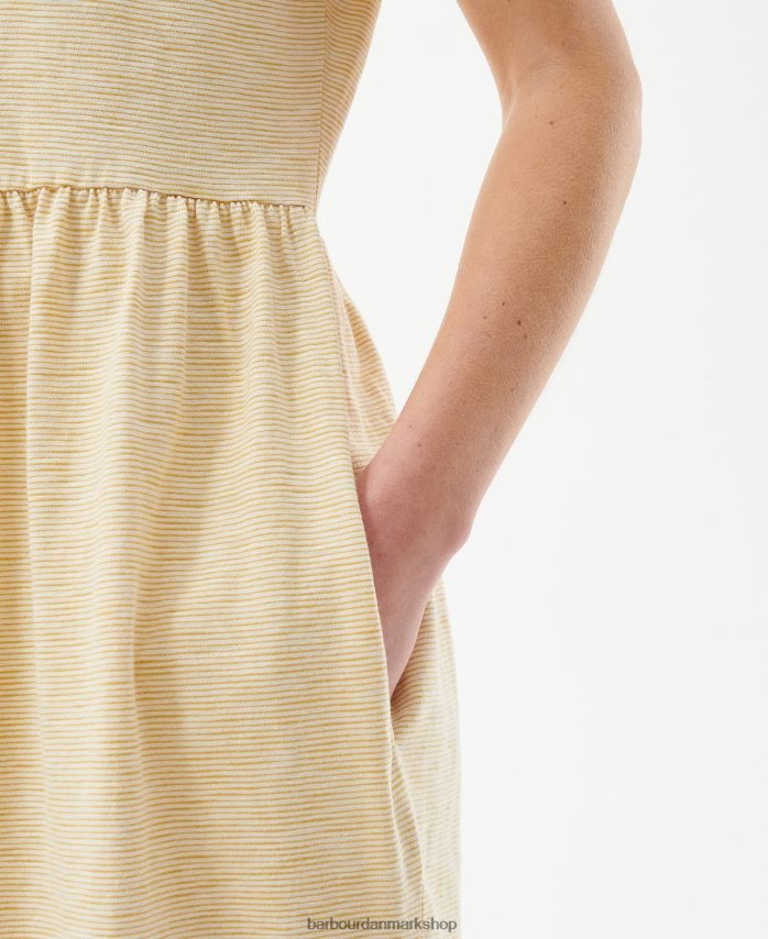 oliven/hvid ellewood kjole BR2BR21831 Kvinder Barbour tøj