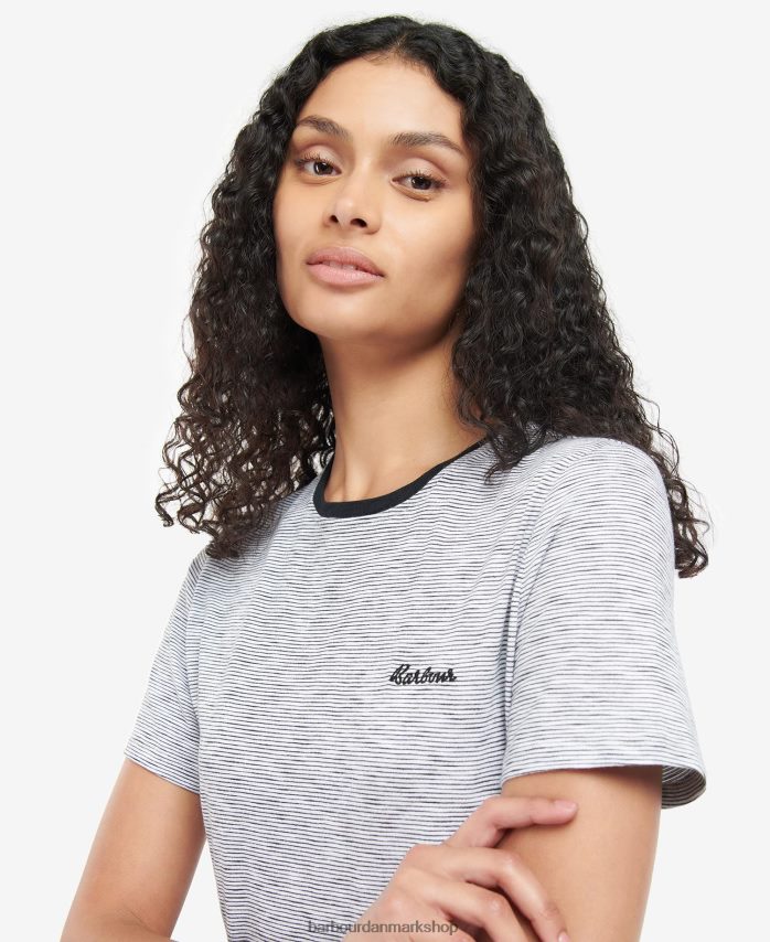 sort hvid ellewood kjole BR2BR21832 Kvinder Barbour tøj