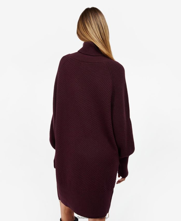 sort kirsebær claremont strikket kjole BR2BR21882 Kvinder Barbour tøj