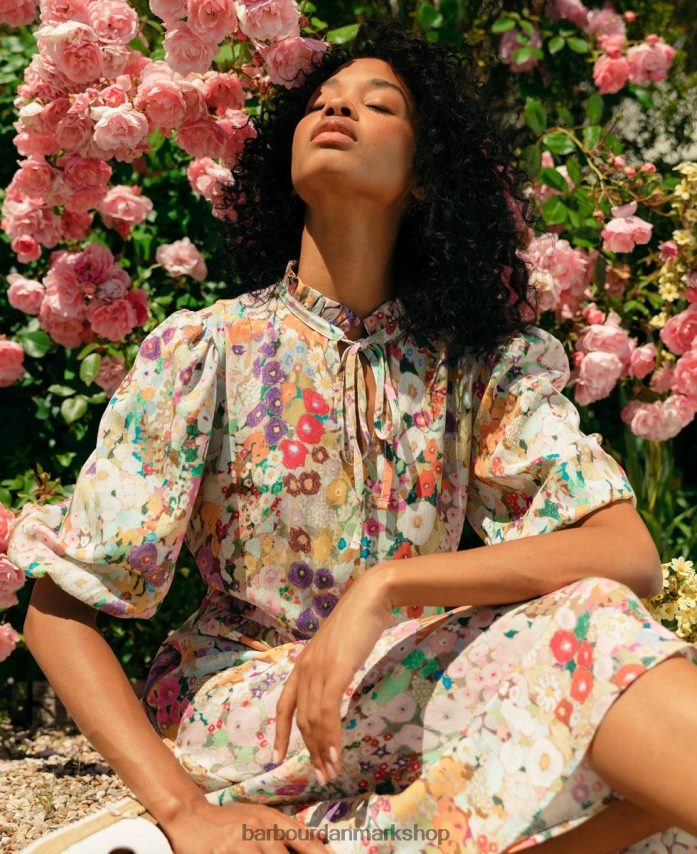 stokroser fjeder balcome kjole BR2BR21908 Kvinder Barbour x House of Hackney tøj