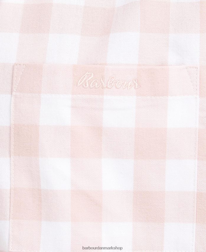 lys pink gingham etta gingham pj sæt BR2BR22035 Kvinder Barbour tøj