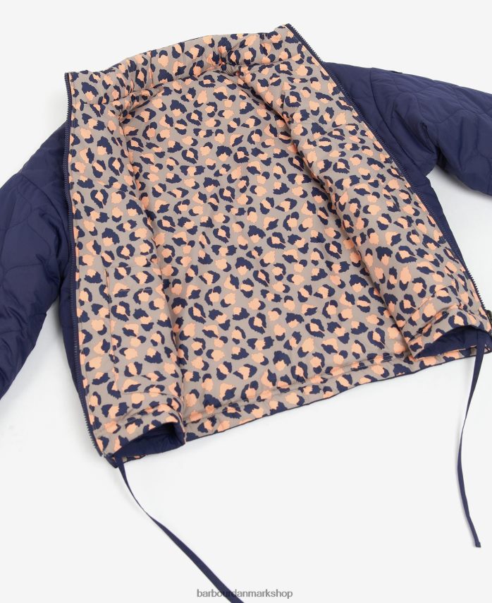 evigt blæk/light trench stære print vendbar apia quiltet jakke med tryk BR2BR21431 Kvinder Barbour tøj