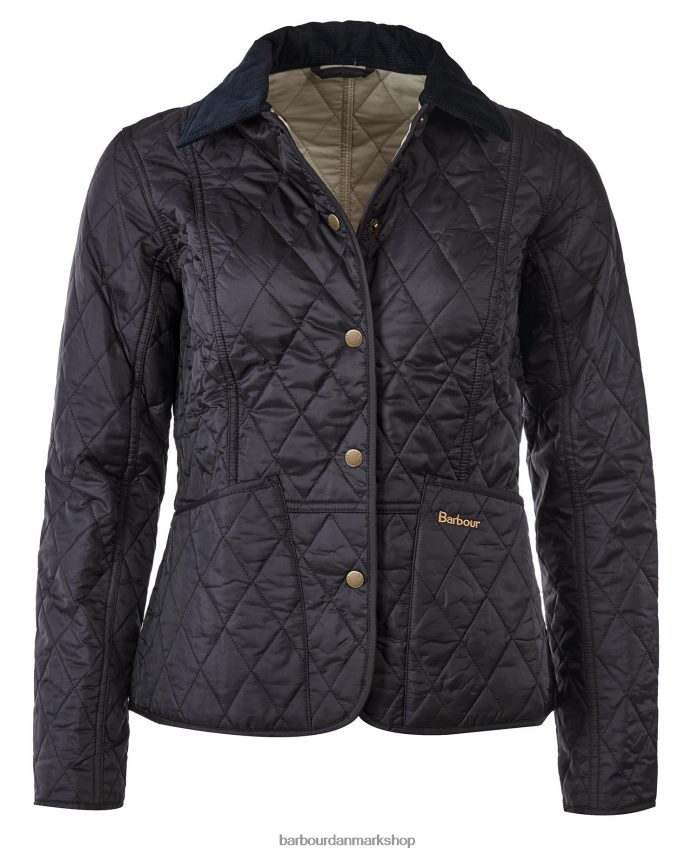 navy/perle sommer liddesdale quiltet jakke BR2BR21409 Kvinder Barbour tøj