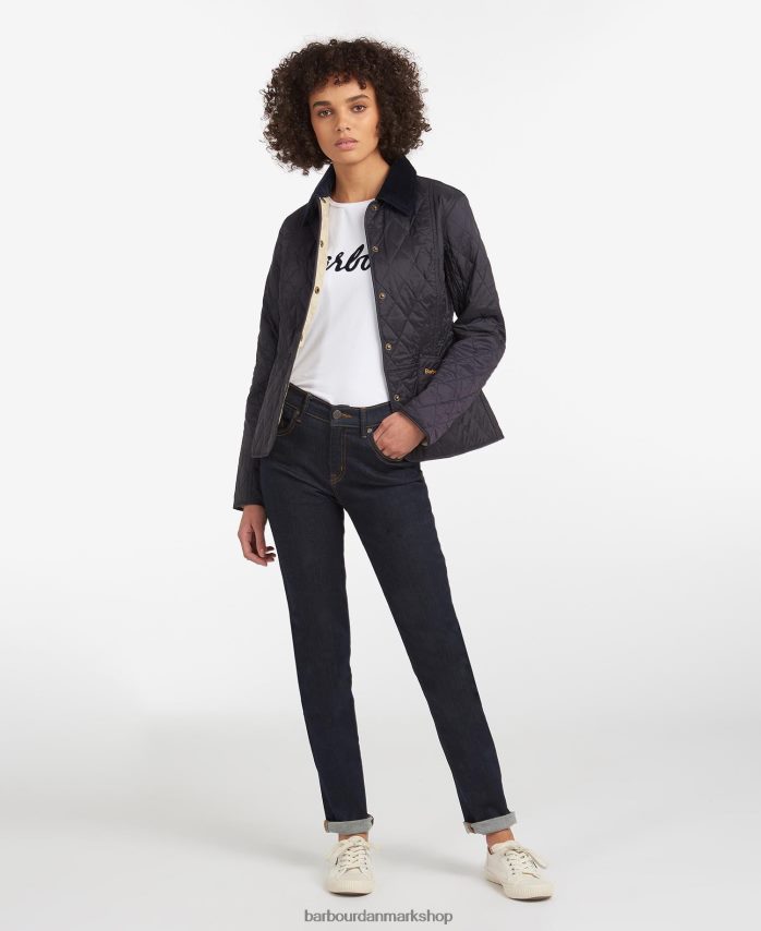 navy/perle sommer liddesdale quiltet jakke BR2BR21409 Kvinder Barbour tøj