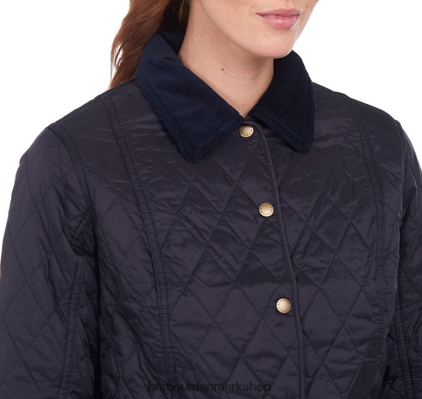 navy/perle sommer liddesdale quiltet jakke BR2BR21409 Kvinder Barbour tøj