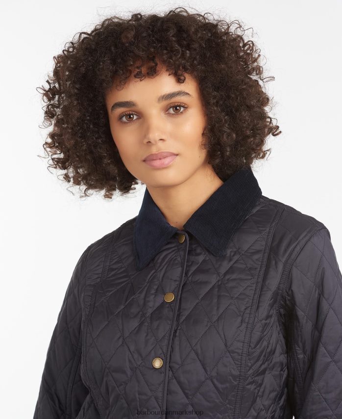 navy/perle sommer liddesdale quiltet jakke BR2BR21409 Kvinder Barbour tøj